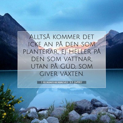 1 Korinthierbrevet 3:7 Bibelvers Förklarad