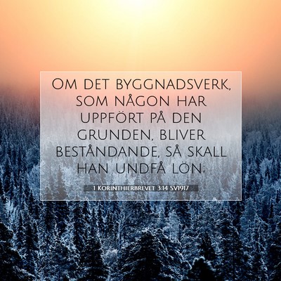 1 Korinthierbrevet 3:14 Bibelvers Förklarad