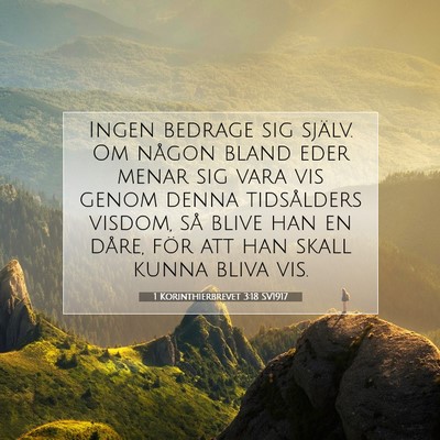 1 Korinthierbrevet 3:18 SV1917 Bild av bibelvers