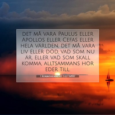 1 Korinthierbrevet 3:22 Bibelvers Förklarad