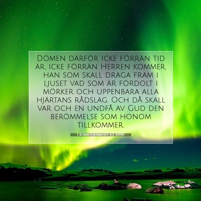 1 Korinthierbrevet 4:5 SV1917 Bild av bibelvers