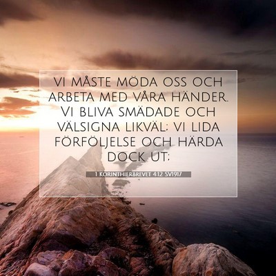 1 Korinthierbrevet 4:12 Bibelvers Förklarad