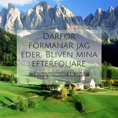 1 Korinthierbrevet 4:16 SV1917 Bild av bibelvers