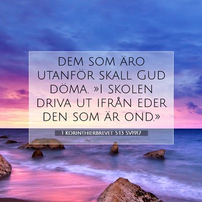 1 Korinthierbrevet 5:13 Bibelvers Förklarad