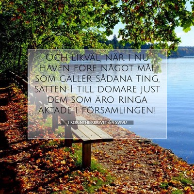1 Korinthierbrevet 6:4 Bibelvers Förklarad