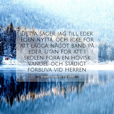 1 Korinthierbrevet 7:35 Bibelvers Förklarad