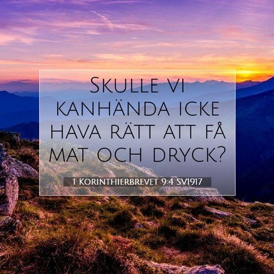 1 Korinthierbrevet 9:4 Bibelvers Förklarad