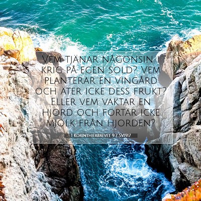 1 Korinthierbrevet 9:7 Bibelvers Förklarad