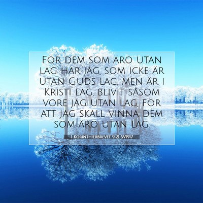 1 Korinthierbrevet 9:21 SV1917 Bild av bibelvers
