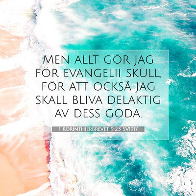 1 Korinthierbrevet 9:23 Bibelvers Förklarad