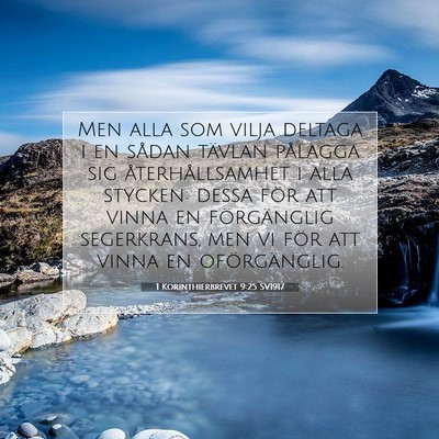 1 Korinthierbrevet 9:25 SV1917 Bild av bibelvers