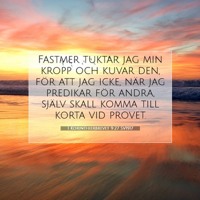 1 Korinthierbrevet 9:27 SV1917 Bild av bibelvers