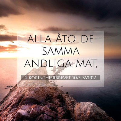 1 Korinthierbrevet 10:3 Bibelvers Förklarad