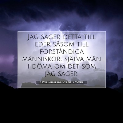 1 Korinthierbrevet 10:15 Bibelvers Förklarad