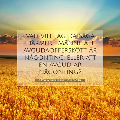 1 Korinthierbrevet 10:19 SV1917 Bild av bibelvers