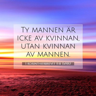 1 Korinthierbrevet 11:8 Bibelvers Förklarad