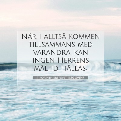 1 Korinthierbrevet 11:20 Bibelvers Förklarad