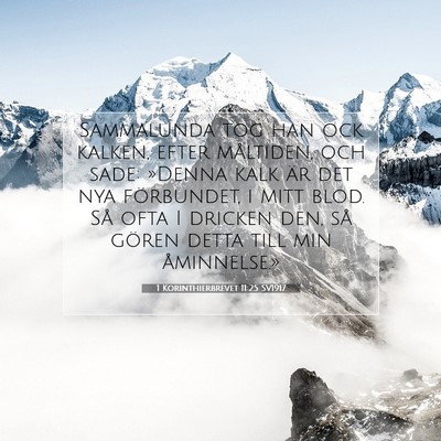 1 Korinthierbrevet 11:25 Bibelvers Förklarad