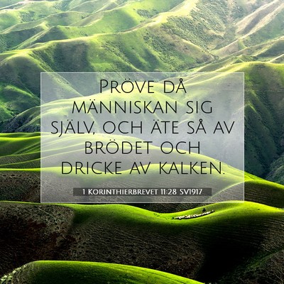 1 Korinthierbrevet 11:28 Bibelvers Förklarad