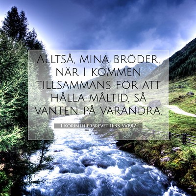 1 Korinthierbrevet 11:33 Bibelvers Förklarad