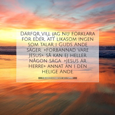 1 Korinthierbrevet 12:3 SV1917 Bild av bibelvers