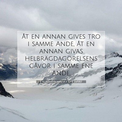 1 Korinthierbrevet 12:9 SV1917 Bild av bibelvers