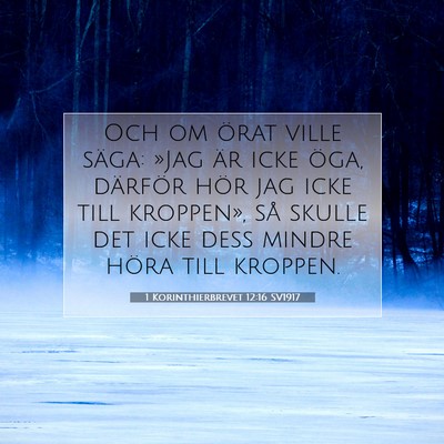 1 Korinthierbrevet 12:16 SV1917 Bild av bibelvers