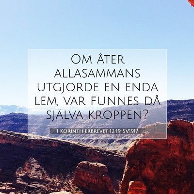 1 Korinthierbrevet 12:19 Bibelvers Förklarad