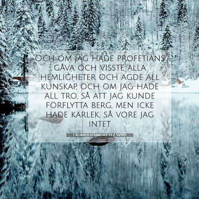 1 Korinthierbrevet 13:2 SV1917 Bild av bibelvers