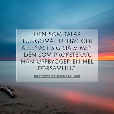 1 Korinthierbrevet 14:4 Bibelvers Förklarad