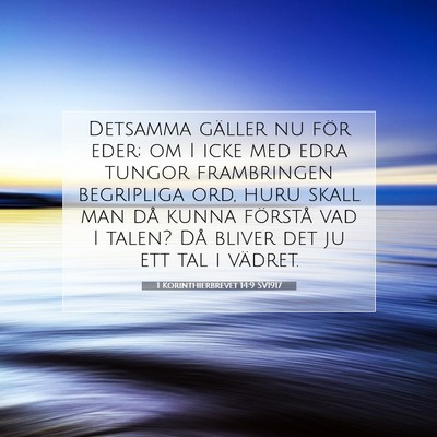 1 Korinthierbrevet 14:9 Bibelvers Förklarad