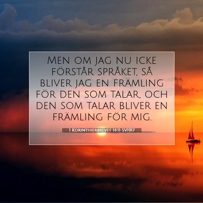 1 Korinthierbrevet 14:11 Bibelvers Förklarad