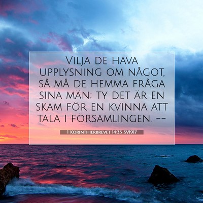 1 Korinthierbrevet 14:35 Bibelvers Förklarad