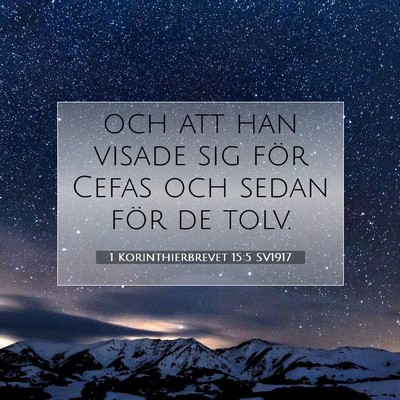 1 Korinthierbrevet 15:5 SV1917 Bild av bibelvers