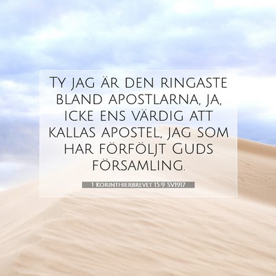 1 Korinthierbrevet 15:9 SV1917 Bild av bibelvers