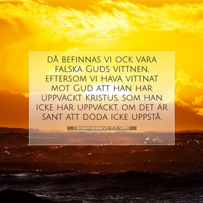 1 Korinthierbrevet 15:15 Bibelvers Förklarad