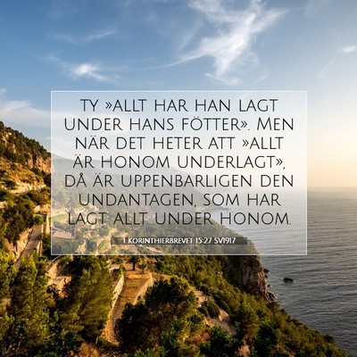 1 Korinthierbrevet 15:27 Bibelvers Förklarad