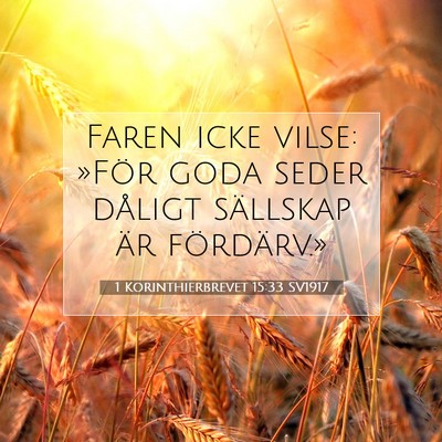 1 Korinthierbrevet 15:33 Bibelvers Förklarad
