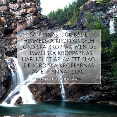 1 Korinthierbrevet 15:40 Bibelvers Förklarad