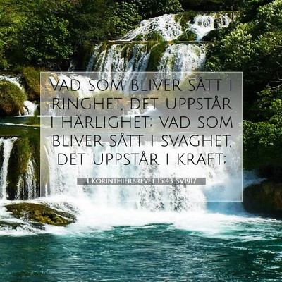 1 Korinthierbrevet 15:43 Bibelvers Förklarad
