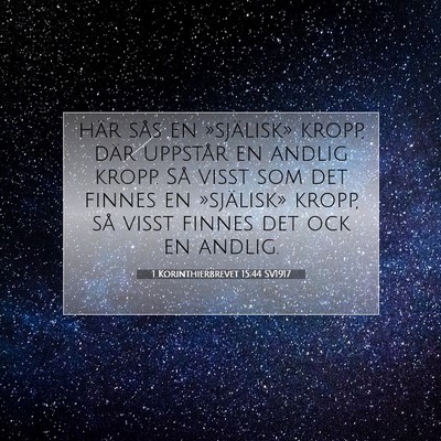 1 Korinthierbrevet 15:44 Bibelvers Förklarad