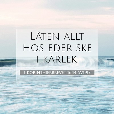 1 Korinthierbrevet 16:14 SV1917 Bild av bibelvers