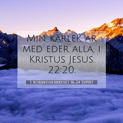 1 Korinthierbrevet 16:24 Bibelvers Förklarad