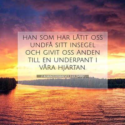 2 Korinthierbrevet 1:22 SV1917 Bild av bibelvers