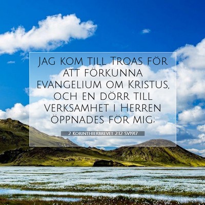 2 Korinthierbrevet 2:12 SV1917 Bild av bibelvers