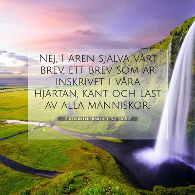 2 Korinthierbrevet 3:2 SV1917 Bild av bibelvers