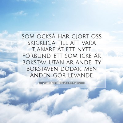 2 Korinthierbrevet 3:6 SV1917 Bild av bibelvers