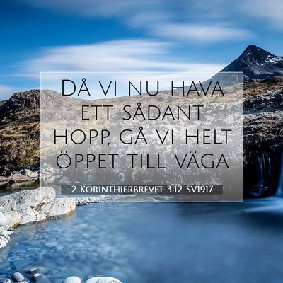 2 Korinthierbrevet 3:12 SV1917 Bild av bibelvers