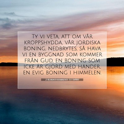 2 Korinthierbrevet 5:1 SV1917 Bild av bibelvers