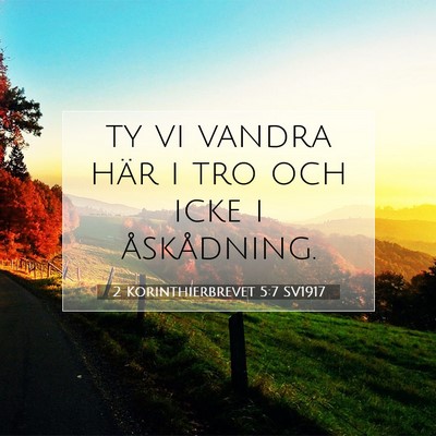 2 Korinthierbrevet 5:7 SV1917 Bild av bibelvers